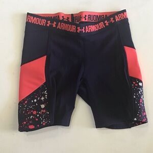 Under Armour Women’s Compression Shorts Size M Pink And Black